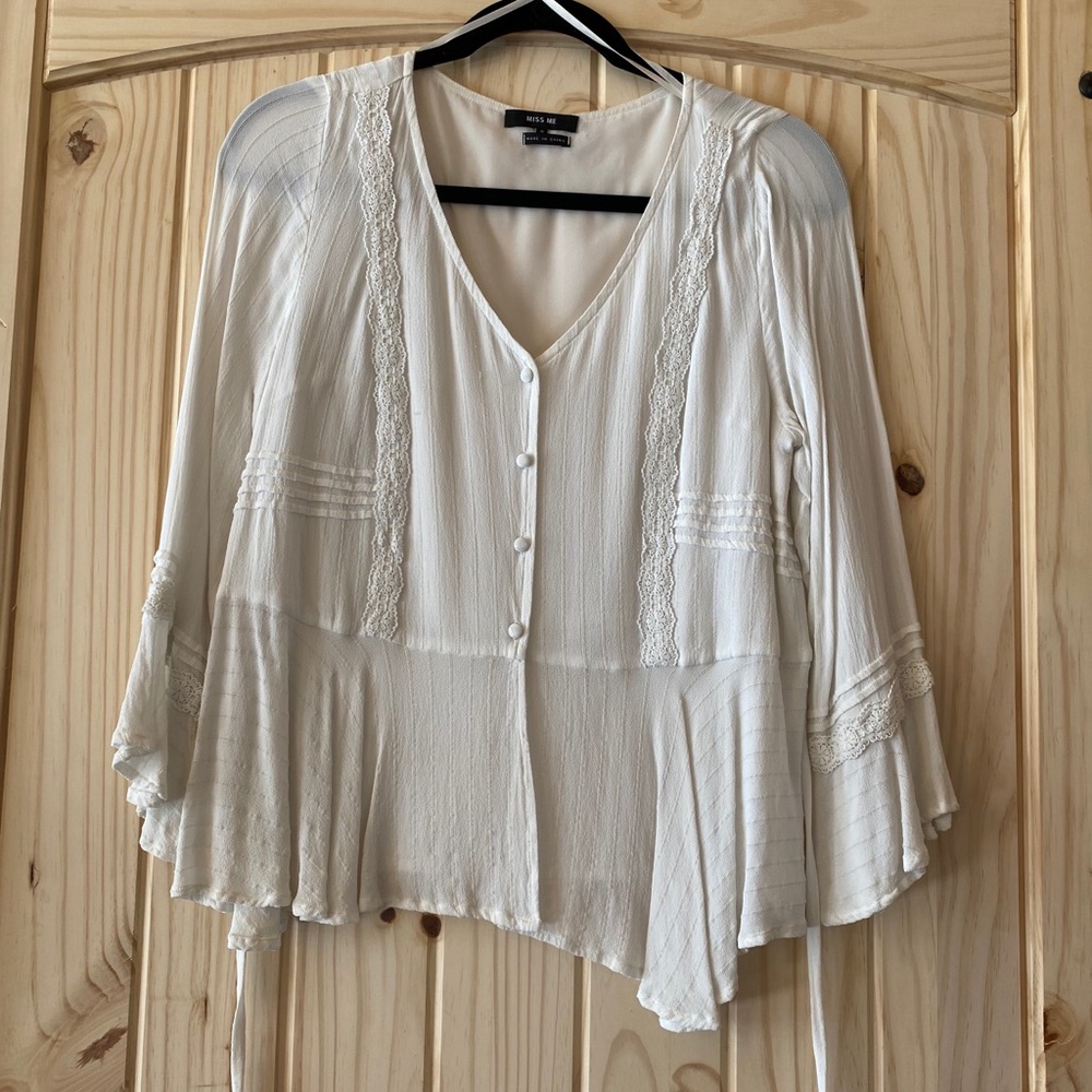 Crop top tie back blouse